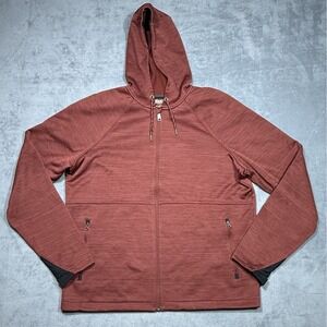 Duluth Trading Jacket Mens L Hoodie Full Zip Stretch Fleece Gorpcore Cabincore